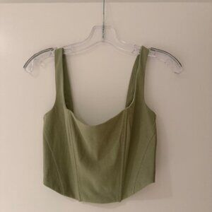 Ribbed Cropped Tank / Bustier Top